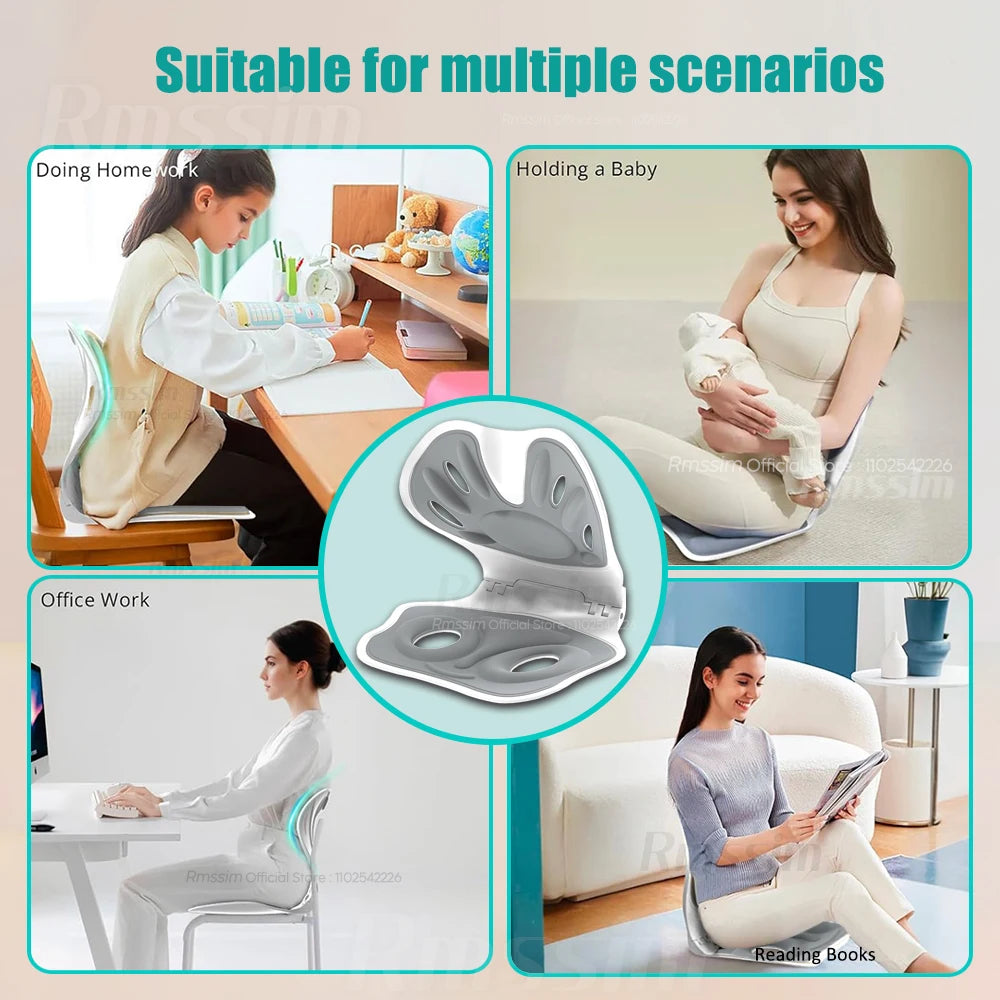 Foldable Back Support Sitting Posture Correction Office Chair Back Pain Relief Ergonomic Waist Protection Cushion Anti Hunchback