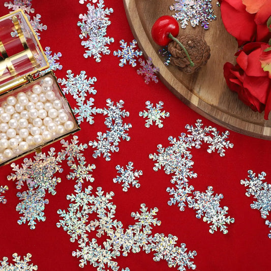 300pcs Winter Christmas snowflake flakes, throwing paper scraps at parties for Wedding Birthday Holiday Frozen Party