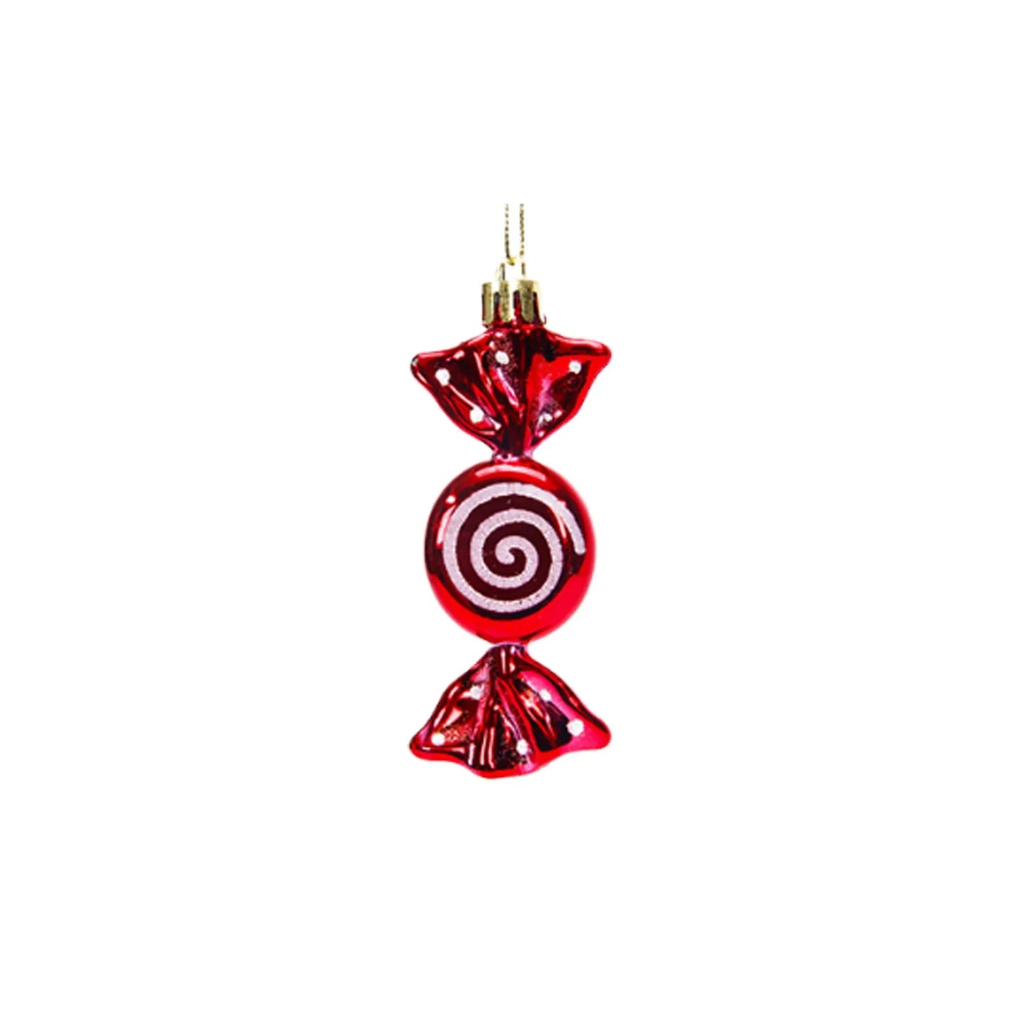 Christmas Candy Cane Shaped Ornament 6PCS Set Swirl Pattern Design Holiday Festive Tree Hanging Decor Unique Xmas Decor Gift