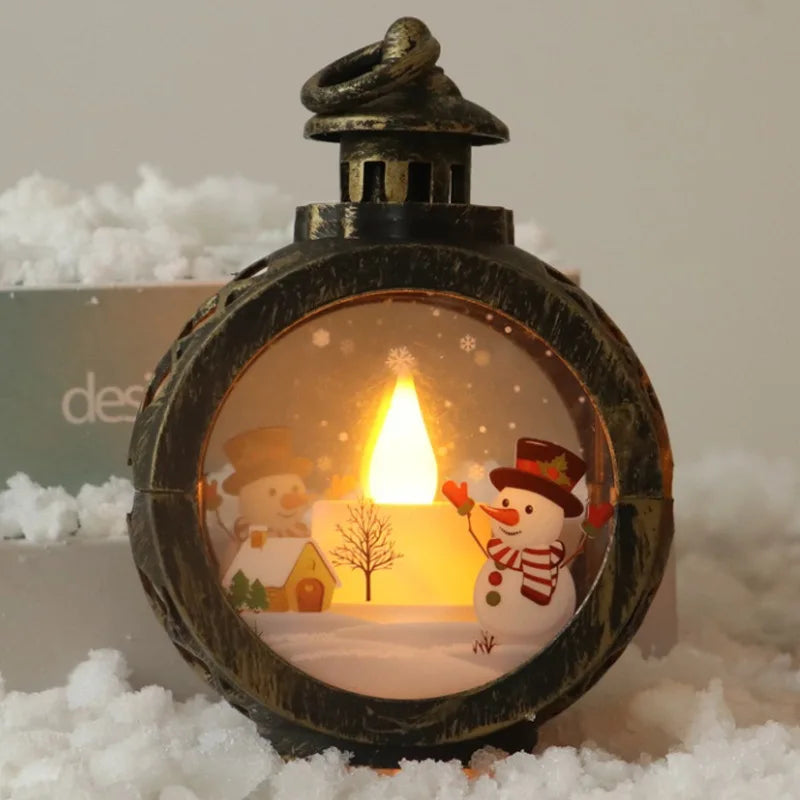 Christmas Decorations  Retro Night Lights Luminous Gift  Window Decorations Tabletop Decorations Props Atmosphere Pendants