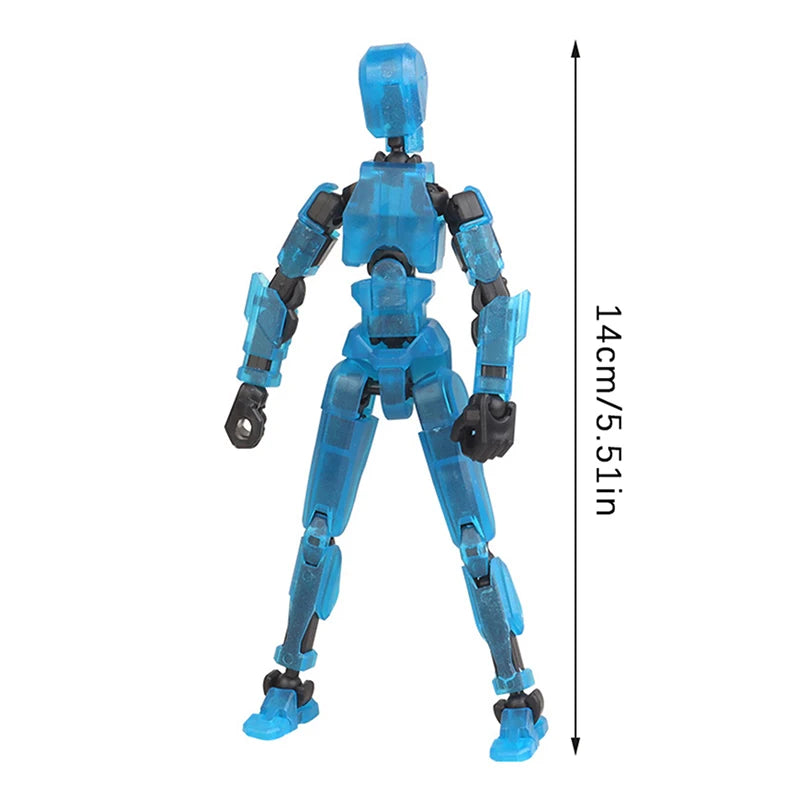DIY Luminous T13 Multi-Jointed Movable  Mannequin Lucky Robot And Dog Action Figures Toys Kids Gifts