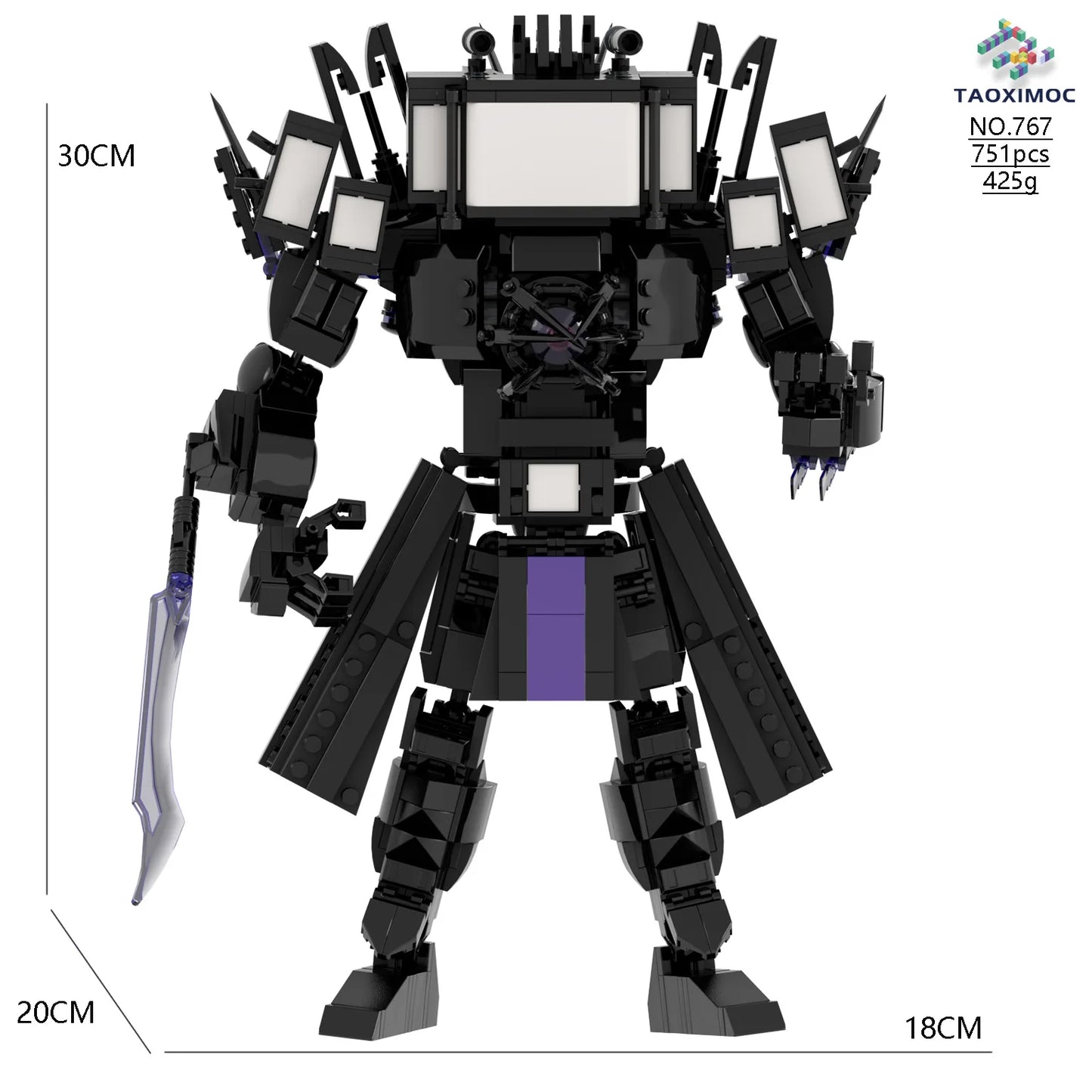 Skibidi Toilet Titan TV Man Speakerman Horror Game Bosses Camara Building Block Cartoon Doll Model Kids Birthday Halloween Gift