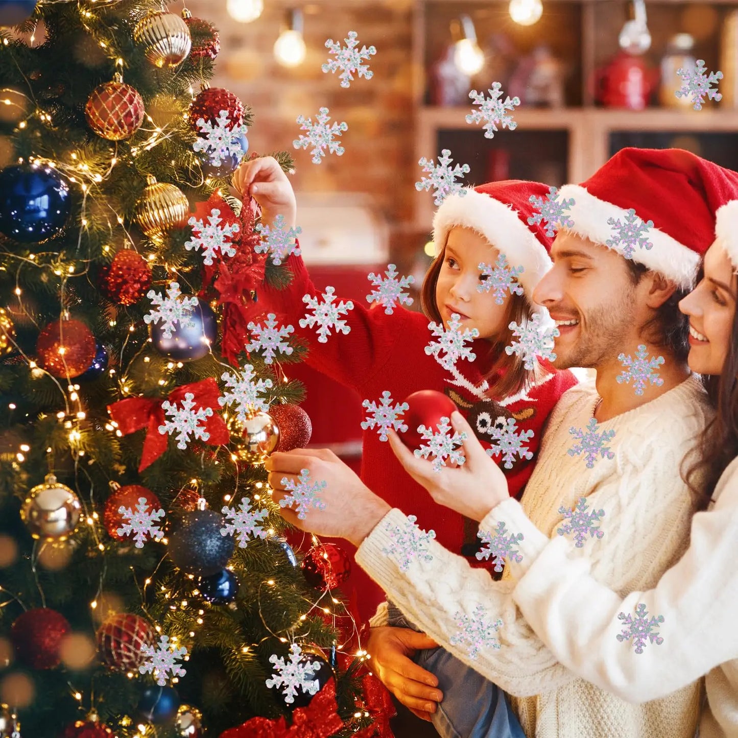 300pcs Winter Christmas snowflake flakes, throwing paper scraps at parties for Wedding Birthday Holiday Frozen Party
