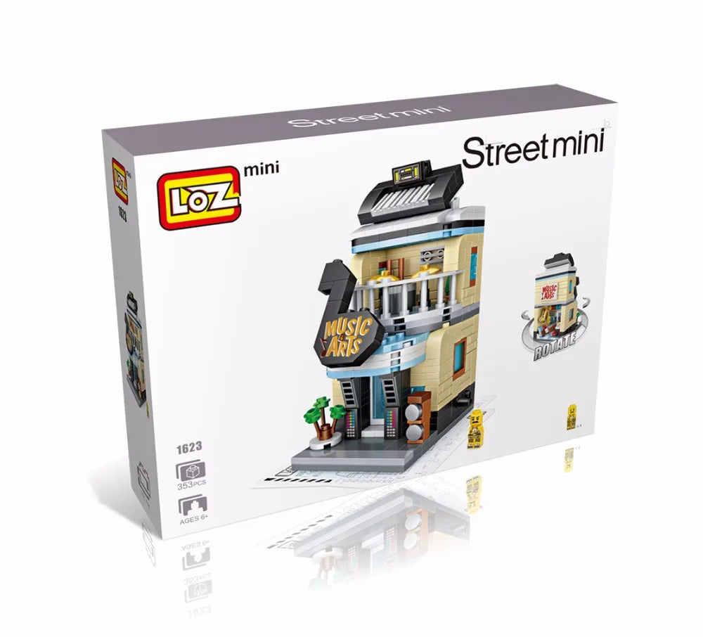 LOZ Blocks Cute Mini Street Store Children Educational Toys Small Shop Brinquedos Model  Building Bricks Girl Gifts 1621 - 1652