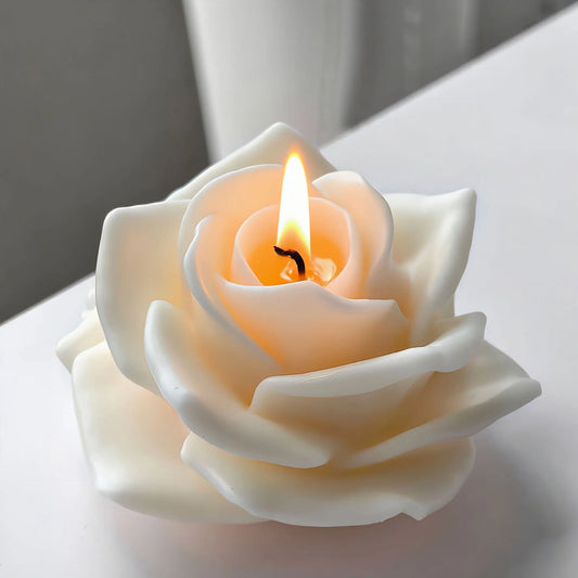 3D Rose Flower Aroma Candle Silicone Mold DIY Flowers Plaster Resin Ornament Molds Handmade Chocolate Candy Baking Tool