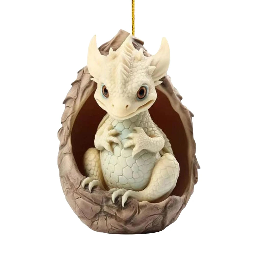 Christmas Dragon Ornaments Novelty Dragon Egg Tree Pendant Cute Hanging Ornament Acrylic for Home and Car Decoration