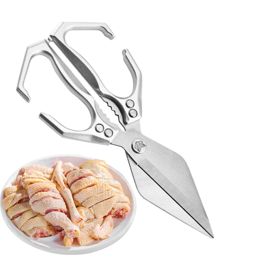 Kitchen Shears For Food Stainless Steel Meat Cutting Scissors Cooking Shears Heavy Duty Utility For Chicken Cutting Turkey Fish