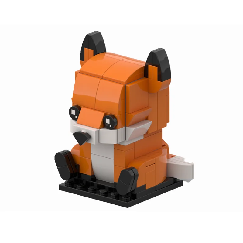 MOC Cute Animals Bear Cow Rabbit Eagle Penguin Hedgehog Tiger Panda Pig Building Blocks Toys for Children Kids Christmas Gifts