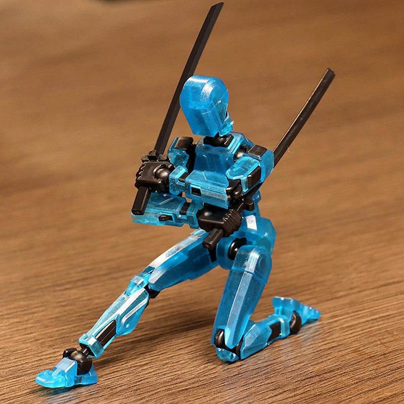 DIY Luminous T13 Multi-Jointed Movable  Mannequin Lucky Robot And Dog Action Figures Toys Kids Gifts