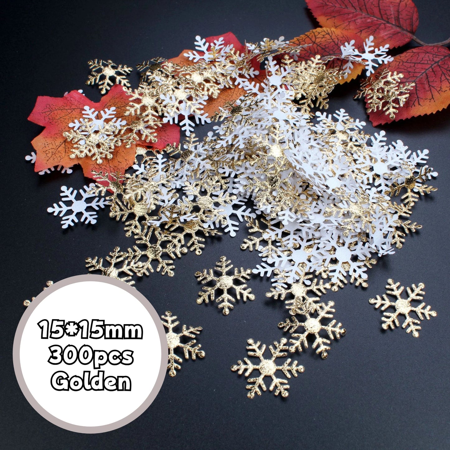 300pcs Winter Christmas snowflake flakes, throwing paper scraps at parties for Wedding Birthday Holiday Frozen Party