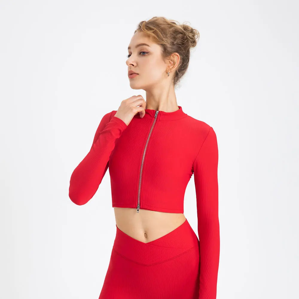 Women's 3-Piece Tracksuit Set – Jacket + Sports Bra + Leggings – Push Up Gym Workout Activewear for Training, Yoga & Fitness