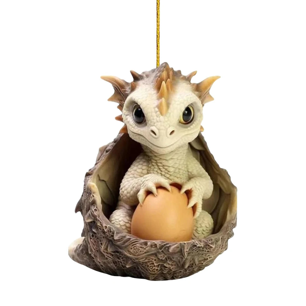 Christmas Dragon Ornaments Novelty Dragon Egg Tree Pendant Cute Hanging Ornament Acrylic for Home and Car Decoration
