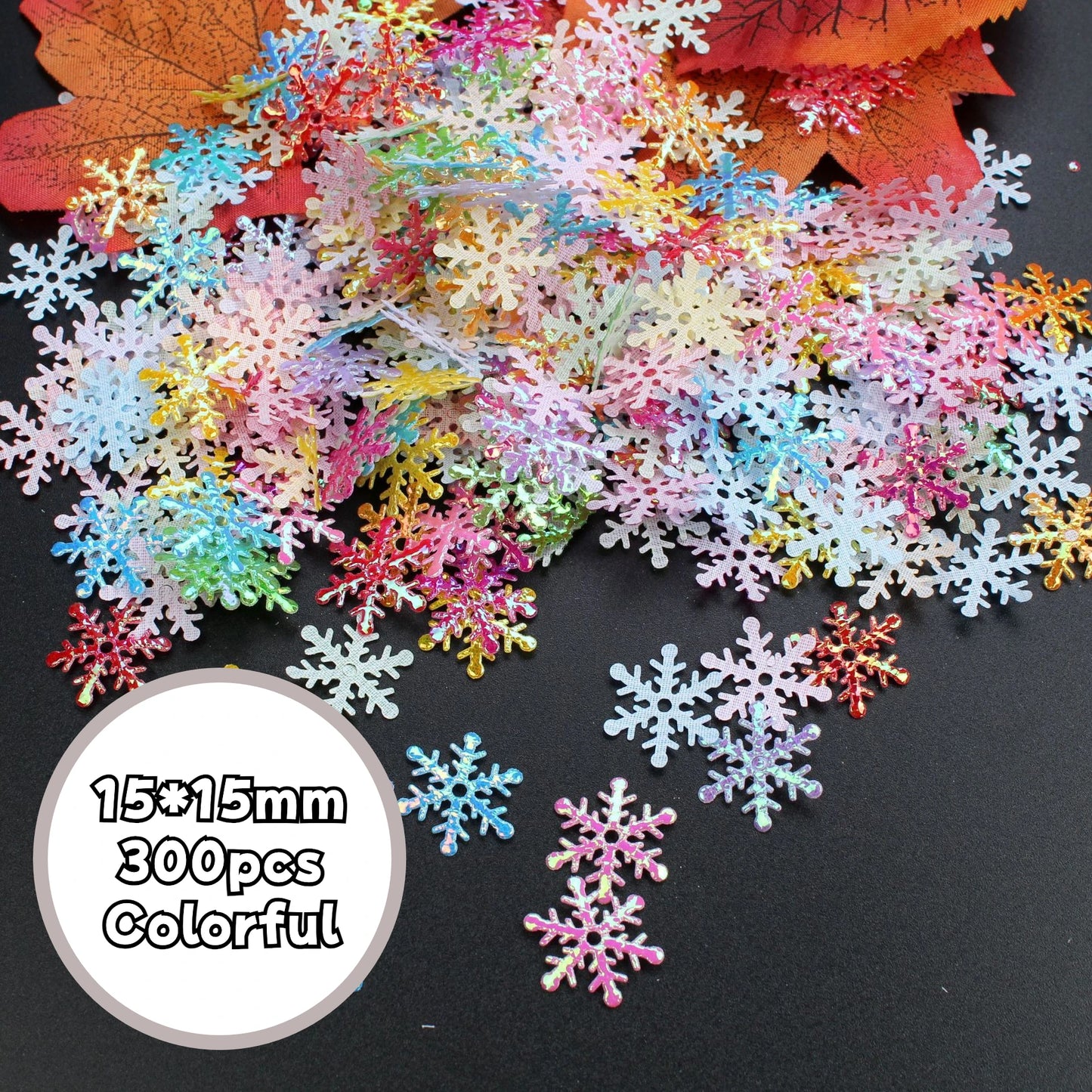 300pcs Winter Christmas snowflake flakes, throwing paper scraps at parties for Wedding Birthday Holiday Frozen Party
