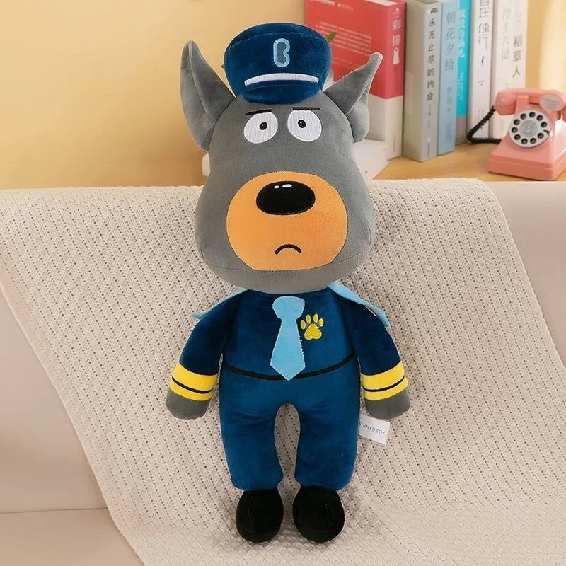 1pc30cm Sheriff Labrador Dog Plush Toy Doll Anime Security Sergeant Labrador Wolf Dog Plush Stuffed Toys Birthday Xmas Gifts