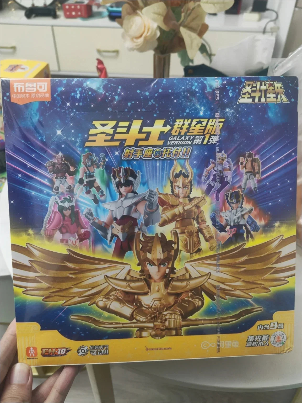 Saint Seiya Galaxy Version 01 Aiolos Shura Ikki Shun Jabu Marin Assembled Model Blind Box Toys Bloks Group Gold Saint