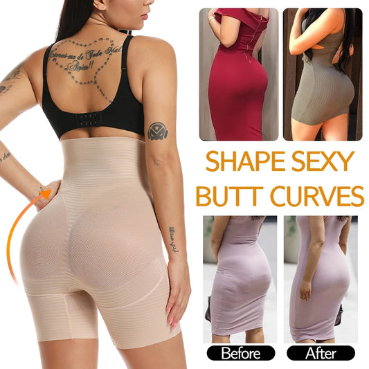 Women Body Shaper High Waisted Trainer Tummy Control Panties Butt Lifter Slimming Underwear Waist Cincher Shapewear Shorts