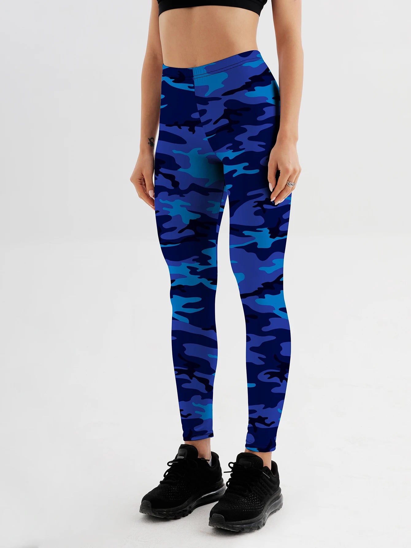 Fashion Women's camouflage Leggings For Fitness High Waist Gym Legging Push Up Women navy Leggings Stretch Pants Women Trousers