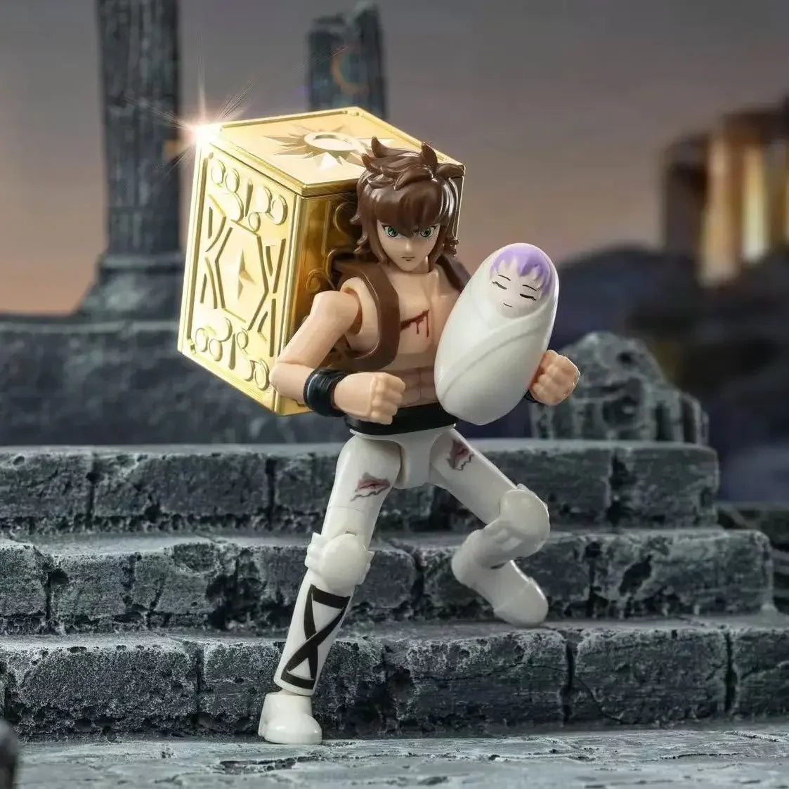 Saint Seiya Galaxy Version 01 Aiolos Shura Ikki Shun Jabu Marin Assembled Model Blind Box Toys Bloks Group Gold Saint