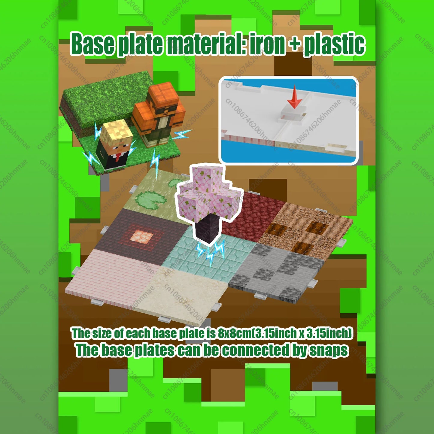 Magnetic Building Blocks Mine World Magnet Cube Brick Sets Best Gift for Boys Girls Kids 3+ DIY Pixel style Model Base plate Toy