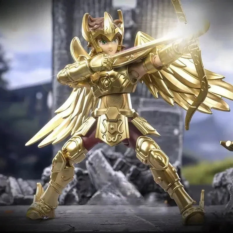 Saint Seiya Galaxy Version 01 Aiolos Shura Ikki Shun Jabu Marin Assembled Model Blind Box Toys Bloks Group Gold Saint