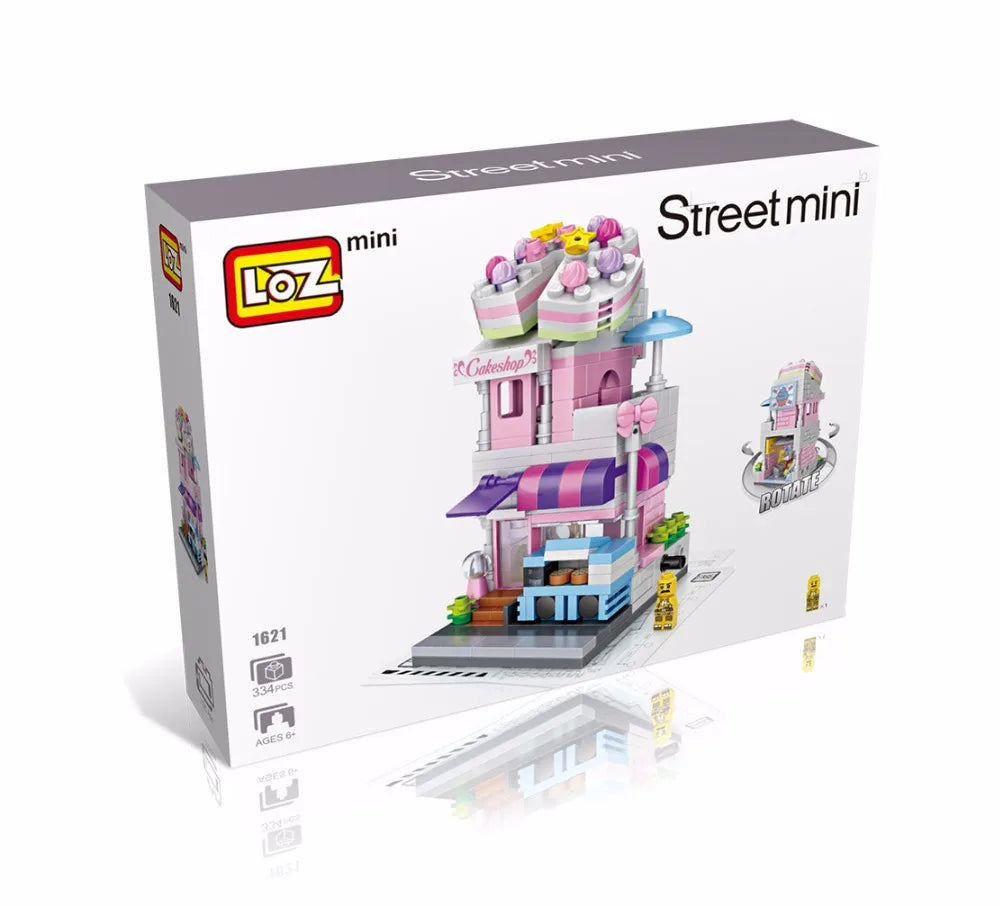 LOZ Blocks Cute Mini Street Store Children Educational Toys Small Shop Brinquedos Model  Building Bricks Girl Gifts 1621 - 1652