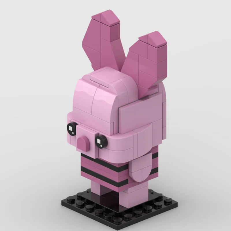 MOC Cute Animals Bear Cow Rabbit Eagle Penguin Hedgehog Tiger Panda Pig Building Blocks Toys for Children Kids Christmas Gifts