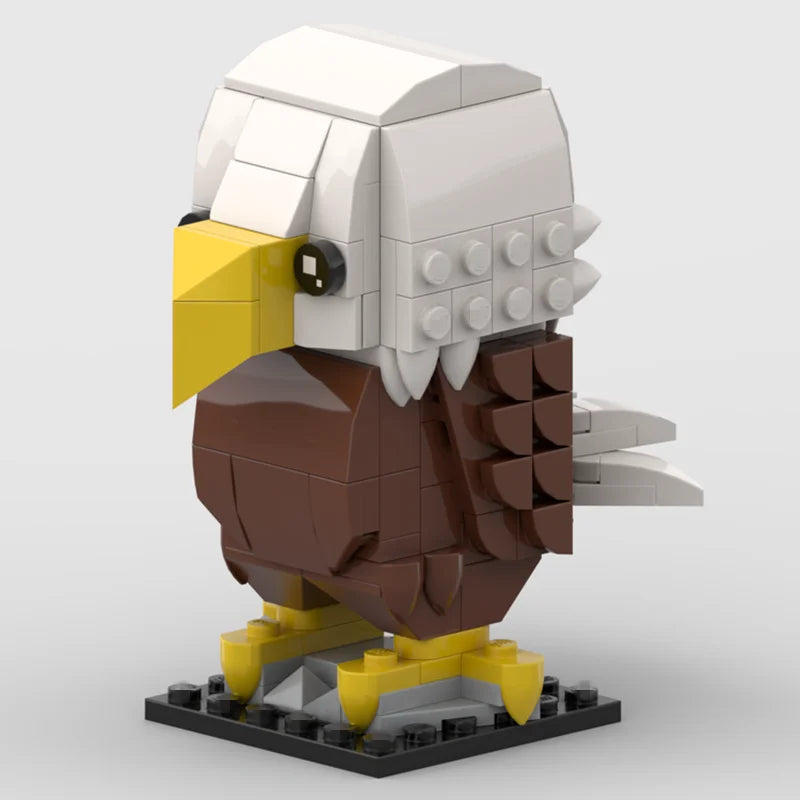 MOC Cute Animals Bear Cow Rabbit Eagle Penguin Hedgehog Tiger Panda Pig Building Blocks Toys for Children Kids Christmas Gifts