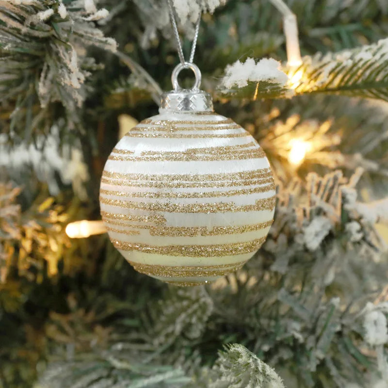 6/12pcs Velvet Christmas Balls Christmas Tree Hanging Ornament Exquisite Velvet Pendant Ball For Home Christmas Party Decoration