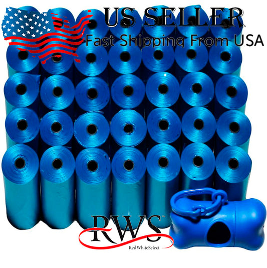 Poop Bag Shop 700-Count Dog Pet Waste Poop Bags 35 Refill Rolls with Poop Bag Dispenser Blue