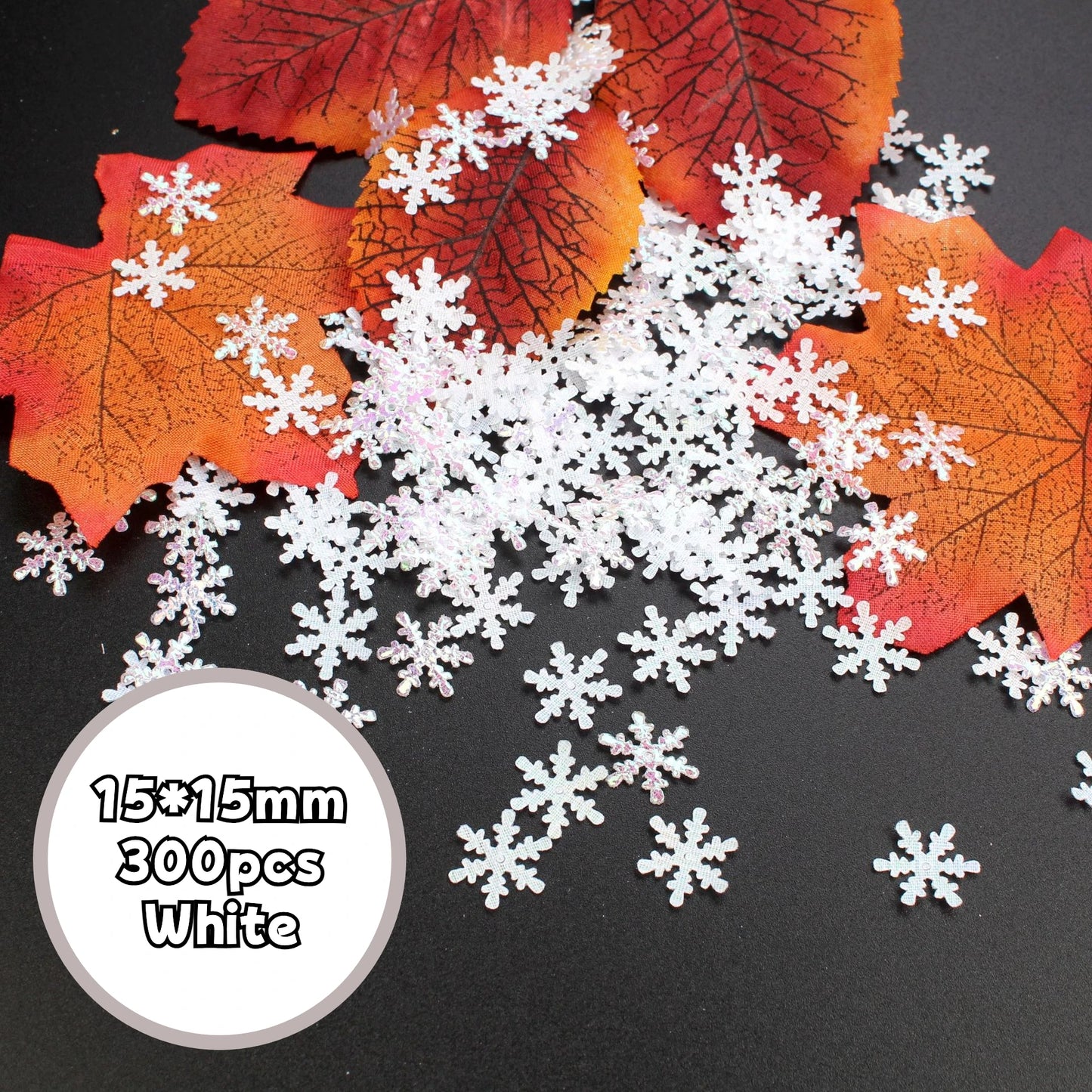 300pcs Winter Christmas snowflake flakes, throwing paper scraps at parties for Wedding Birthday Holiday Frozen Party