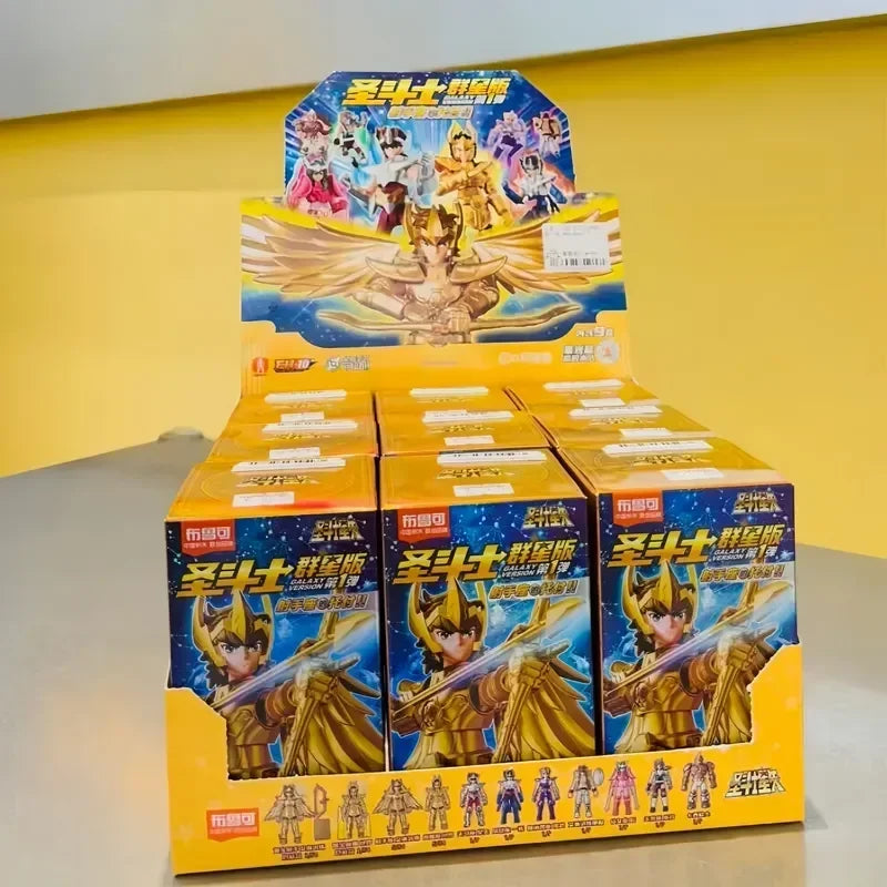 Saint Seiya Galaxy Version 01 Aiolos Shura Ikki Shun Jabu Marin Assembled Model Blind Box Toys Bloks Group Gold Saint