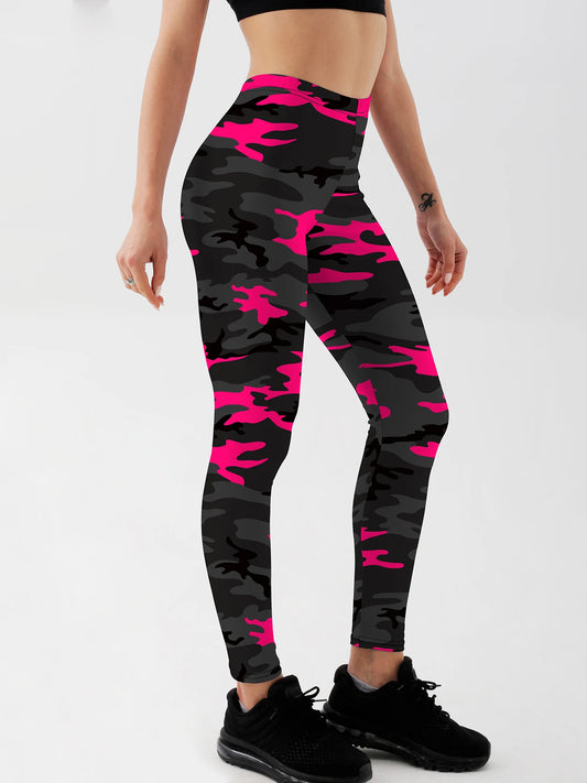 Fashion Women's camouflage Leggings For Fitness High Waist Gym Legging Push Up Women navy Leggings Stretch Pants Women Trousers