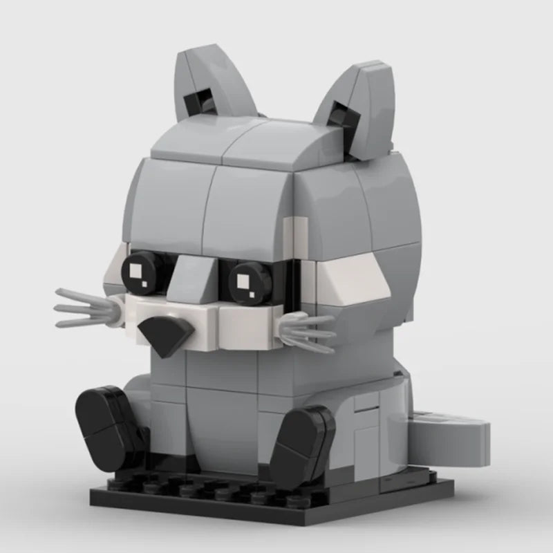MOC Cute Animals Bear Cow Rabbit Eagle Penguin Hedgehog Tiger Panda Pig Building Blocks Toys for Children Kids Christmas Gifts