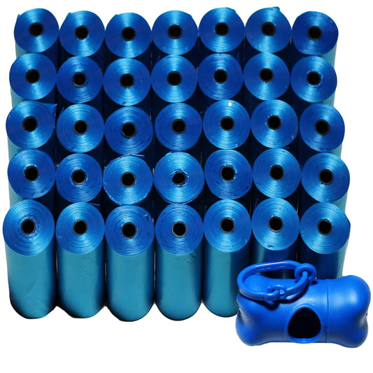 Poop Bag Shop 700-Count Dog Pet Waste Poop Bags 35 Refill Rolls with Poop Bag Dispenser Blue